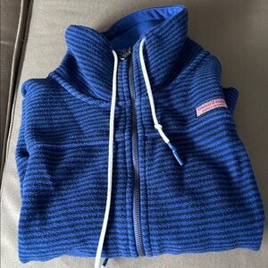 Vineyard vibes Blue Striped Hoodie